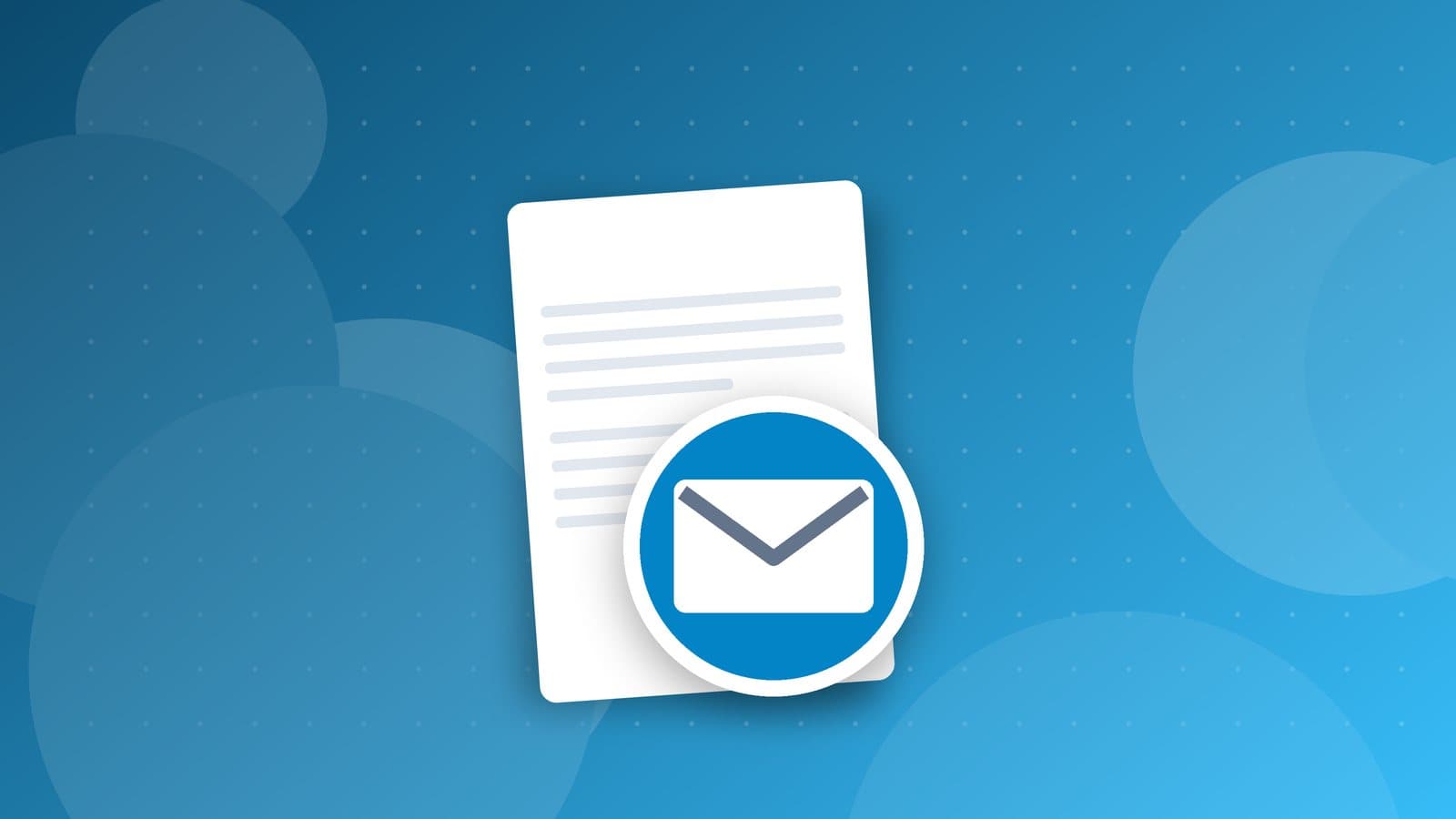 Cover letter with an envelope icon