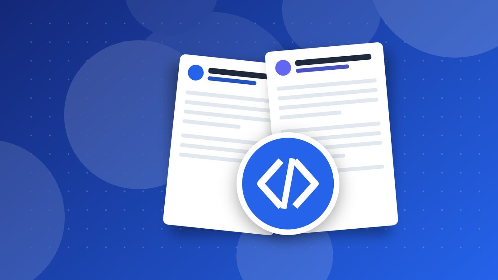 Software engineer resume with code brackets icon